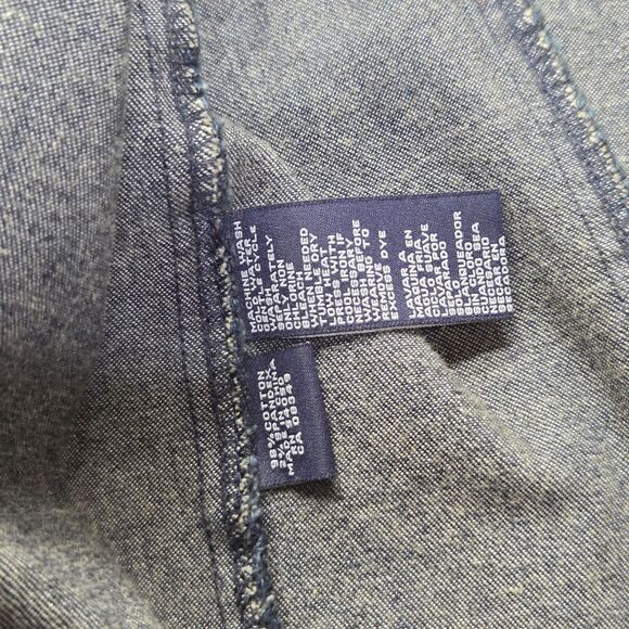 Jones New York Jacket Womens Small Blue Denim Beaded Button Up Pockets Signature - Picture 7 of 13